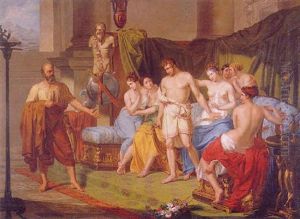 Socrates And Alkibiades by Karl von Blaas