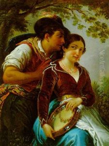 Beim Tanz, Ein Kleiner Flirt by Karl von Blaas