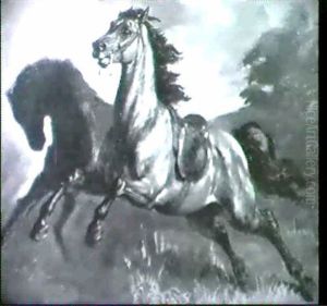 Brauner Im Galopp by Karl von Blaas