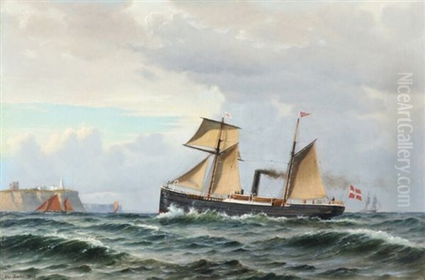 A Sailship With Steam Engine - view 1