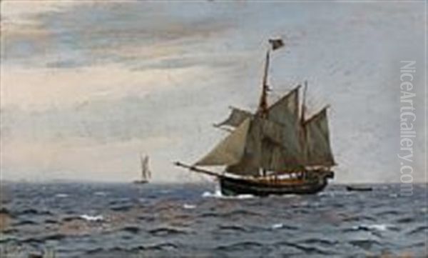 A Swedish Ship On Open Sea - view 1