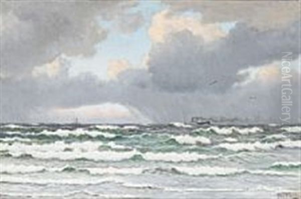 High Waves On An Overcast Day - view 1