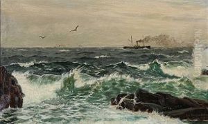 Coastal Scene From Kullen, Sweden by Christian Vigilius Blache