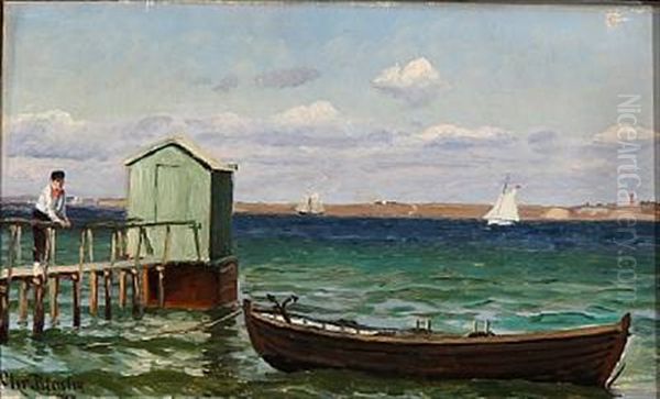Boy At A Wooden Pier - view 1
