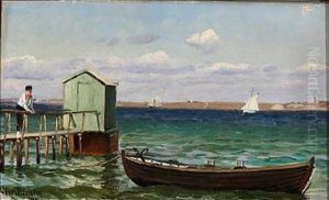 Boy At A Wooden Pier