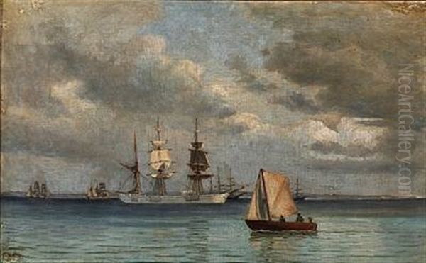 Seascape With Sailing Ships - view 1