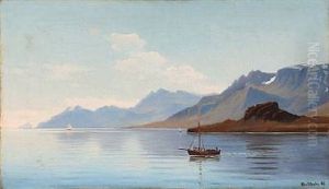 Coastal Scene From Eskefjord, Iceland by Christian Vigilius Blache