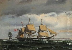 Fregatten Sjaelland Under Bygen (3 Works)