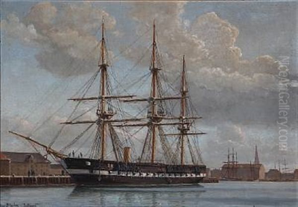 The Danish Frigate "jylland" At Holmen's Quay In Copenhagen - view 1