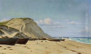 Strandpartie Fra Lonstrup O Danmark by Christian Vigilius Blache