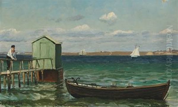 Coastal Scene With Ships - view 1
