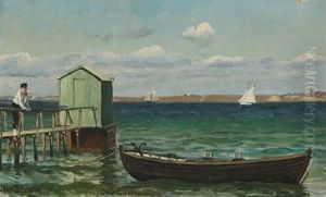 Coastal Scene With Ships Coastal Scene With Ships