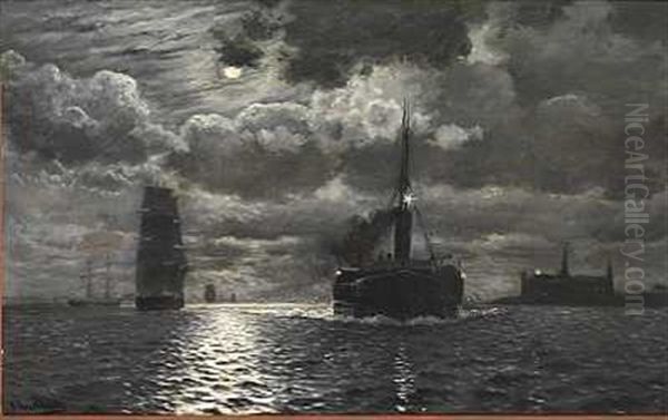 Damper Og Sejlskibe Ud For Kronborg I Maneskin - view 1