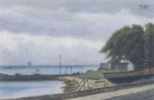 Fiskerleje Ved Nordsjaellands Kyst by Christian Vigilius Blache