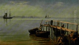 Udsigt Fra Hornbaek Strand Mod Kullen by Christian Vigilius Blache