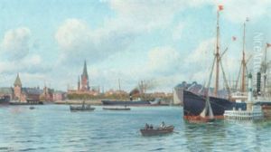 Parti Fra Arhus Havn by Christian Vigilius Blache