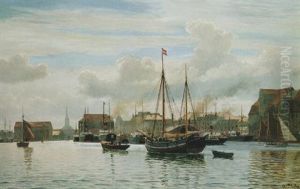 Ships Entering Copenhagen by Christian Vigilius Blache