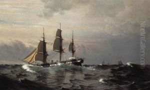 Marine Med Tremaster Og Fiskerb+de by Christian Vigilius Blache