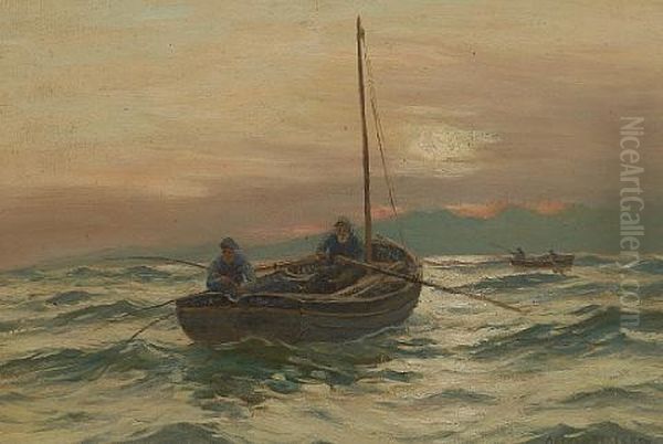 Fisherman In The Boat "troon" On The Firth Of Clyde - view 1