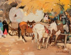 Autumn At Taos Pueblo by Laverne Nelson Black