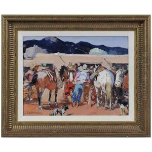 Indians At Taos by Laverne Nelson Black