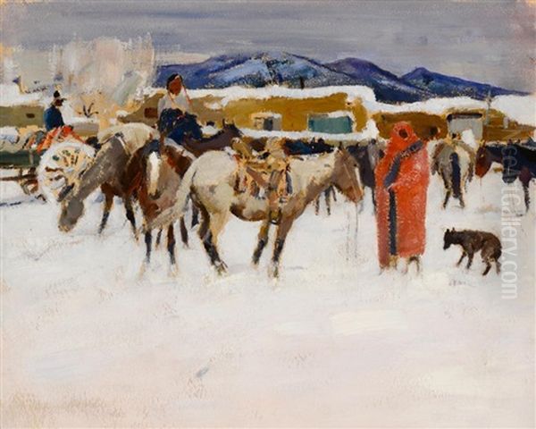 Taos Winter Morning - view 1