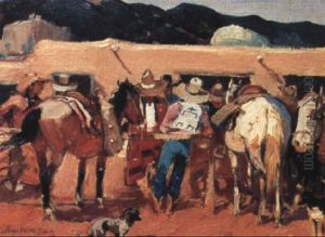 Indians At Taos by Laverne Nelson Black