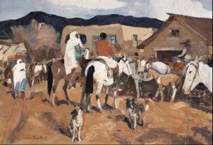 Gathering For The Rabbit Hunt by Laverne Nelson Black