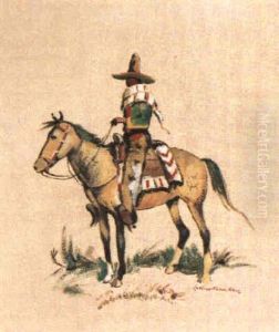 Vaquero On Horseback by Laverne Nelson Black