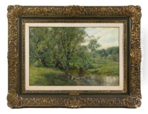 River Landscape by Olive Parker Black