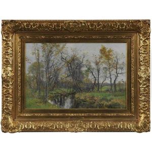 River Through A Tangle Of Trees by Olive Parker Black