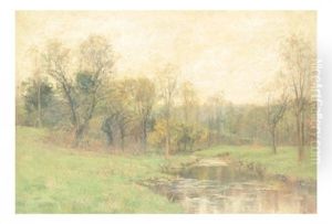 Autumn River Landscape by Olive Parker Black