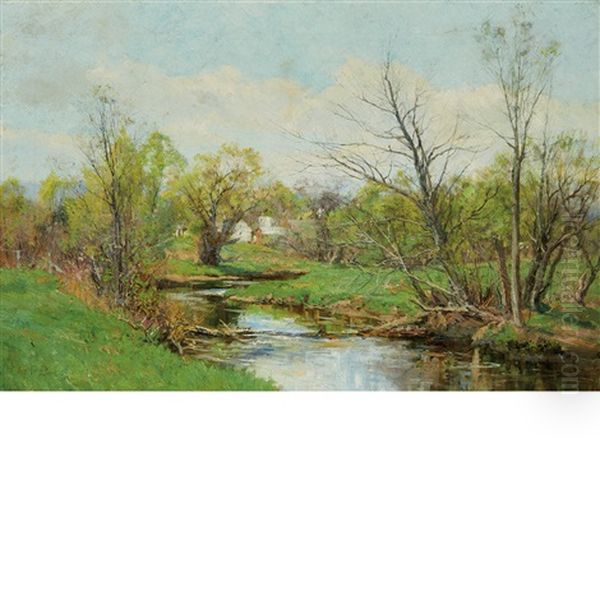 Brook, Meadows And Trees - view 1