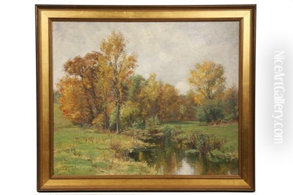 Autumn Landscape With Pond - view 1