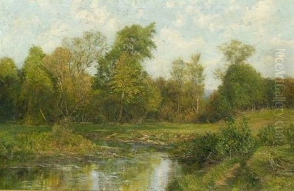 Summer Landscape With A Stream - view 1