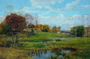River Landscape by Olive Parker Black