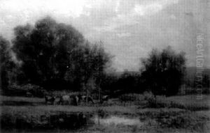 Pastoral Scene With Cattle by Olive Parker Black
