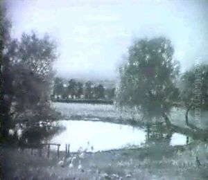A Duck Pond by Thomas Bromley Blacklock
