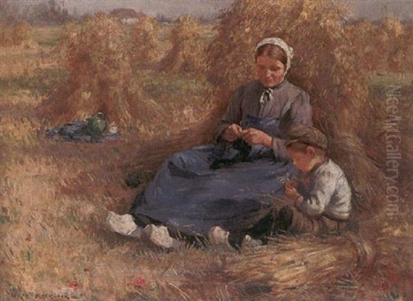 Noonday Rest, Dutch Peasants Near Dordecht - view 1
