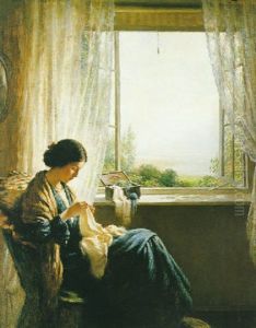 Sewing By A Window by William Kay Blacklock