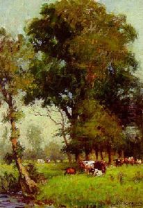 Evening In The Ouse Valley, Hunts by William Kay Blacklock