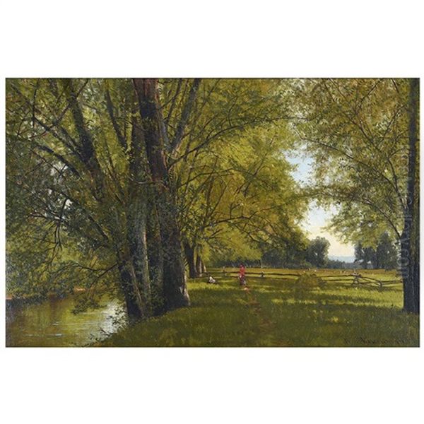 Wooded River Landscape - view 1