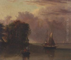 Net Fishing Schooner Coming Into Port by Thomas Blackmore
