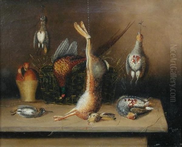 Still Life Of A Woodcock, A Teal, Mackerel, A Turbot And A Lobster; And A Still Life Of A Hare, A Snipe, A Pheasant And English Partridge - view 1