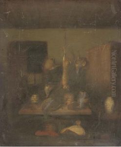 Game In A Larder (+ A Hare With Other Game; Pair) by Benjamin Blake