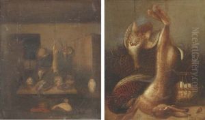 Game In A Larder (+ A Hare With Other Game; Pair) by Benjamin Blake