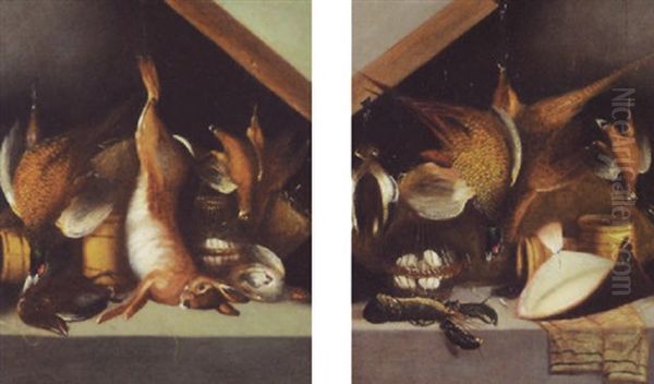 Nature Morte, Game Birds And Hare - view 1