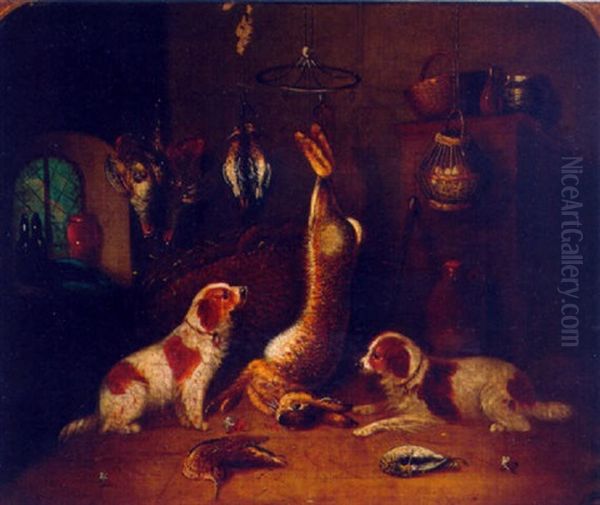 Spaniels In A Larder With Dead Game - view 1