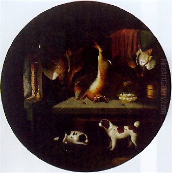 Spaniels In A Game Larder - view 1