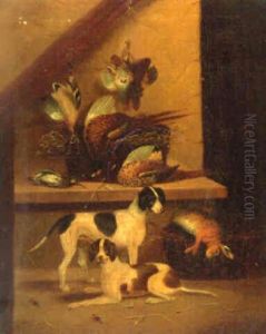 Dogs With Dead Game In A Larder